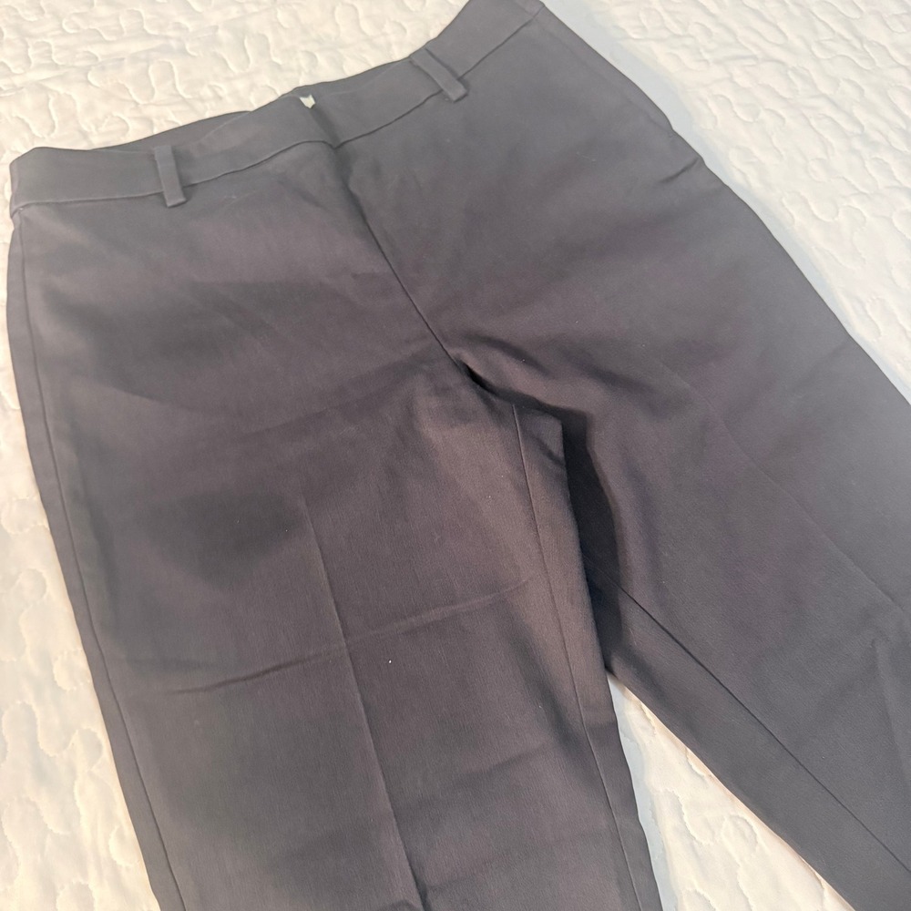 H&M Women US 8 Trousers Dark Gray Slim Tapered Ankle Dress Pants Office Workwear